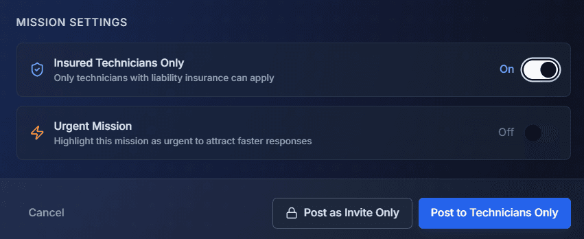 Find the right technician